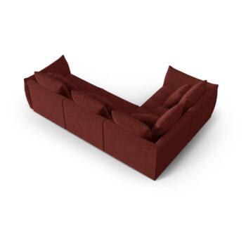 Červená rohová pohovka (ľavý roh/do L) Bloom – Micadoni Home – Obrázok 4
