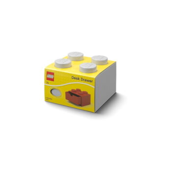Sivý stolový box so zásuvkou LEGO® Brick, 15,8 x 11,3 cm - Image 5