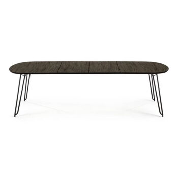Rozkladací jedálenský stôl s doskou v dekore jaseňového dreva 90x140 cm Norfort – Kave Home - Image 9