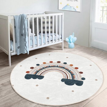 Krémovobiely detský koberec ø 80 cm Comfort – Mila Home - Image 7