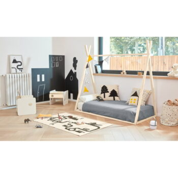 Čierno-béžový detský vankúš z organickej bavlny Kave Home Nisi, 13 x 35 cm - Image 6