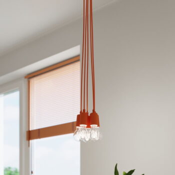 Oranžové závesné svietidlo ø 25 cm Rene – Nice Lamps - Image 3