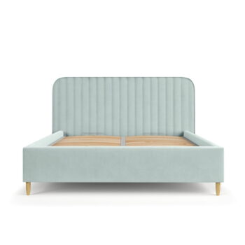 Čalúnená jednolôžková posteľ s úložným priestorom s roštom 120x200 cm v mentolovej farbe Noto – Maison de Rêve - Image 7