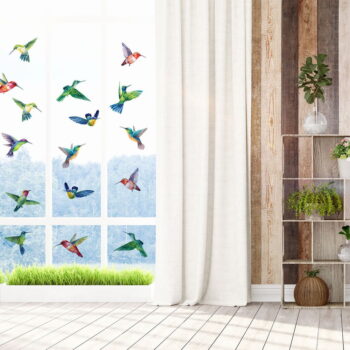 Súprava samolepiek na okno 20 ks 40x60 cm Hummingbirds - Ambiance - Image 7
