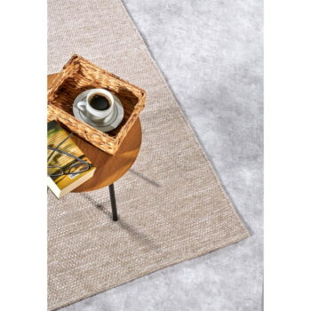 Béžový ručne tkaný koberec s prímesou vlny 190x280 cm Pradesh Linen White – Elle Decoration - Image 3