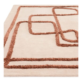 Ručne tkaný vlnený koberec v tehlovej a krémovej farbe 160x230 cm Matrix – Asiatic Carpets - Image 4