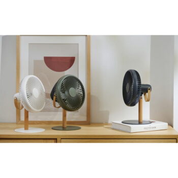 Zelená stolová lampa s ventilátorom na diaľkové ovládanie (výška 26 cm) Beyond – Gingko - Image 6