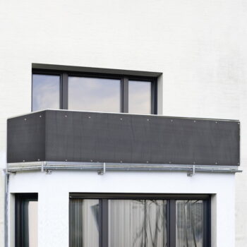 Čierna plastová balkónová zástena 500x85 cm – Maximex - Image 2