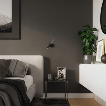 Čierne nástenné svietidlo Aludra – Nice Lamps - Image 3