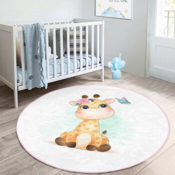 Biely detský koberec ø 80 cm Comfort – Mila Home - Image 3