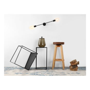 Čierna nástenná lampa na 2 žiarovky CustomForm Twigo, šírka 60 cm - Image 3