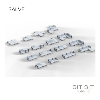 Tmavosivá záhradná modulárna pohovka 234 cm Salve – Sit Sit – Obrázok 8
