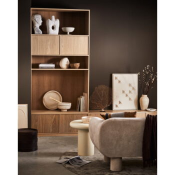 Modulárna knižnica v dekore duba v prírodnej farbe 157x199 cm Modulair – vtwonen - Image 6