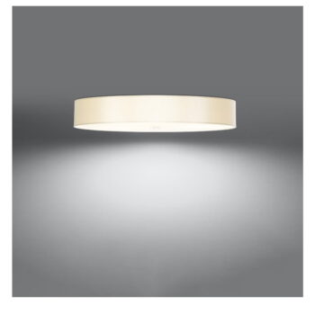 Biele stropné svietidlo s textilným tienidlom ø 90 cm Herra – Nice Lamps – Obrázok 3