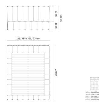 Krémová čalúnená dvojlôžková posteľ s úložným priestorom a roštom 160x200 cm Kelp – Micadoni Home - Image 6