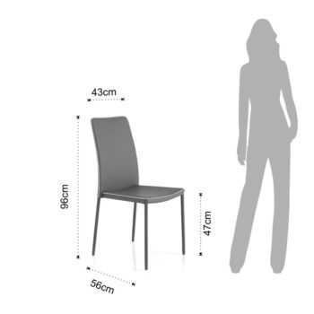 Sivé jedálenské stoličky v súprave 2 ks Kable – Tomasucci - Image 7