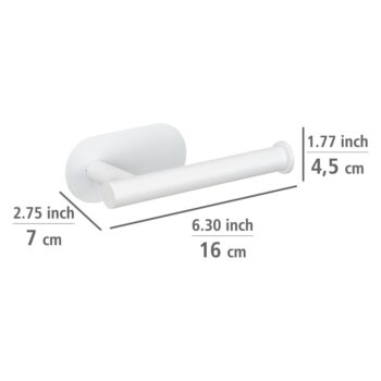 Biely samodržiaci držiak na toaletný papier z nehrdzavejúcej ocele Orea – Wenko – Obrázok 5