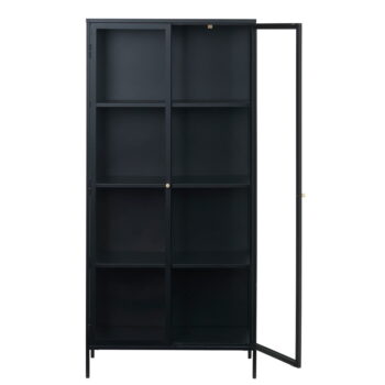 Čierna kovová vitrína 90x190 cm Carmel – Unique Furniture – Obrázok 5