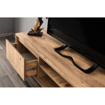 TV stolík v borovicovom dekore Belinda, šírka 140 cm - Image 4