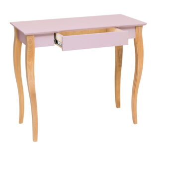 Ružový písací stôl Ragaba Lillo, dĺžka 85 cm - Image 2