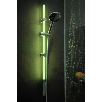 Sprchová súprava v striebornej farbe 94 cm LED – Wenko – Obrázok 11