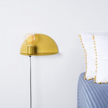 Nástenné svietidlo s poličkou v zlatej farbe Homemania Decor Shelfie, dĺžka 15 cm - Image 3