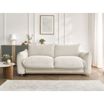 Krémová rozkladacia pohovka 214 cm Ernest – Bobochic Paris – Obrázok 4