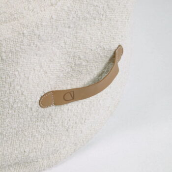 Biely puf Kave Home Adara, ø 50 cm – Obrázok 2