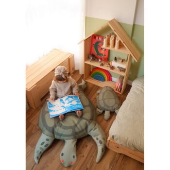 Zelený detský sedací vak Turtle - Little Nice Things - Image 3