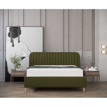 Zelená čalúnená jednolôžková posteľ s úložným priestorom s roštom 120x200 cm Noto – Maison de Rêve - Image 7