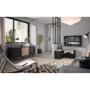 TV stolík v dekore duba v bielo-prírodnej farbe 90x45 cm Angle – TemaHome - Image 10