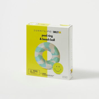 Set nafukovacieho kruhu a lopty Sunnylife Smiley - Image 6