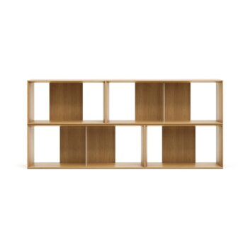 Modulárny policový systém v dekore duba v prírodnej farbe 4 ks 168x76 cm Litto – Kave Home