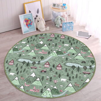 Zelený detský koberec ø 100 cm Comfort – Mila Home - Image 6