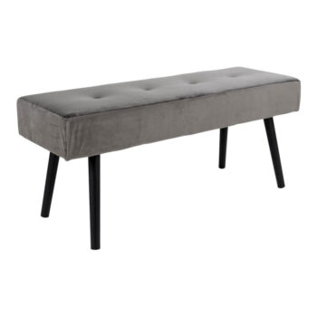 Sivá zamatová lavica Bonami Essentials Skiby - Image 2