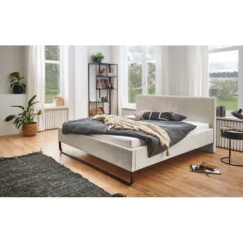 Béžová čalúnená dvojlôžková posteľ 180x200 cm Swing – Meise Möbel – Obrázok 6