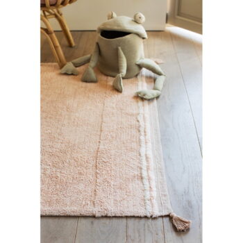 Svetloružový prateľný ručne tkaný bavlnený koberec 120x160 cm Bloom Rose – Lorena Canals – Obrázok 3