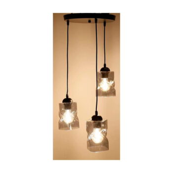 Čierne závesné svietidlo so skleneným tienidlom Felis - Candellux Lighting - Image 11