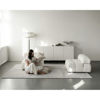 Svetlosivý vlnený koberec 200x300 cm Morphic Organica – Agnella – Obrázok 4