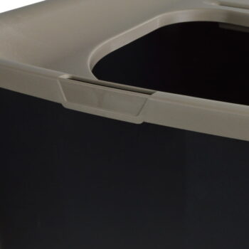 Čierny mačací záchod 38x57 cm – Love Story – Obrázok 3