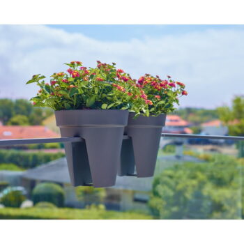 Závesný kvetináč na zábradlie z recyklovaného plastu ø 30 cm Capri – Artevasi - Image 3