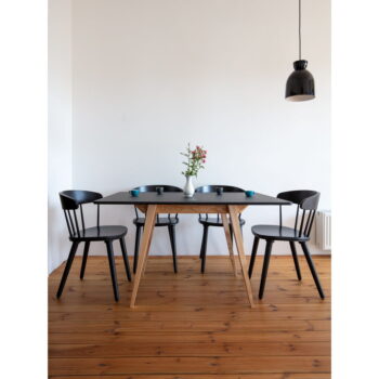 Rozkladací jedálenský stôl s čiernou doskou 65x90 cm Envelope - Ragaba – Obrázok 7