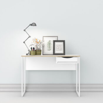 Biely pracovný stôl Tvilum Function Plus, 110 x 48 cm - Image 8