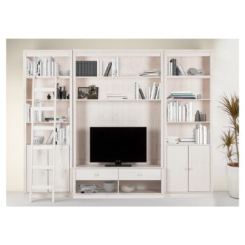 Biela TV zostava z borovicového dreva 288x223 cm Anita – Støraa - Image 3