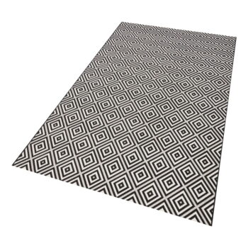 Čierno-biely vonkajší koberec NORTHRUGS Karo, 80 x 150 cm - Image 4