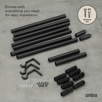 Oceľová roztiahnuteľná garniža 163 - 325 cm Zen – Umbra - Image 2