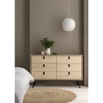 Nízka komoda v dekore duba v prírodnej farbe 153x95 cm Ry – Tvilum – Obrázok 6