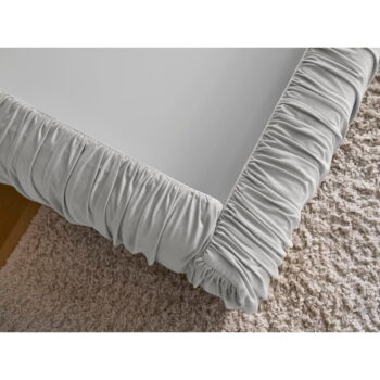 Sivá čalúnená dvojlôžková posteľ s úložným priestorom s roštom 180x200 cm Blair – Bobochic Paris – Obrázok 9