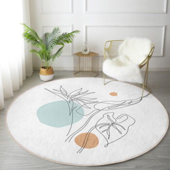 Biely prateľný okrúhly koberec vhodný pre robotické vysávače ø 120 cm Comfort – Mila Home - Image 4