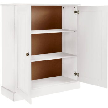 Biela skrinka z borovicového dreva 100x34 cm Mille – Støraa - Image 3